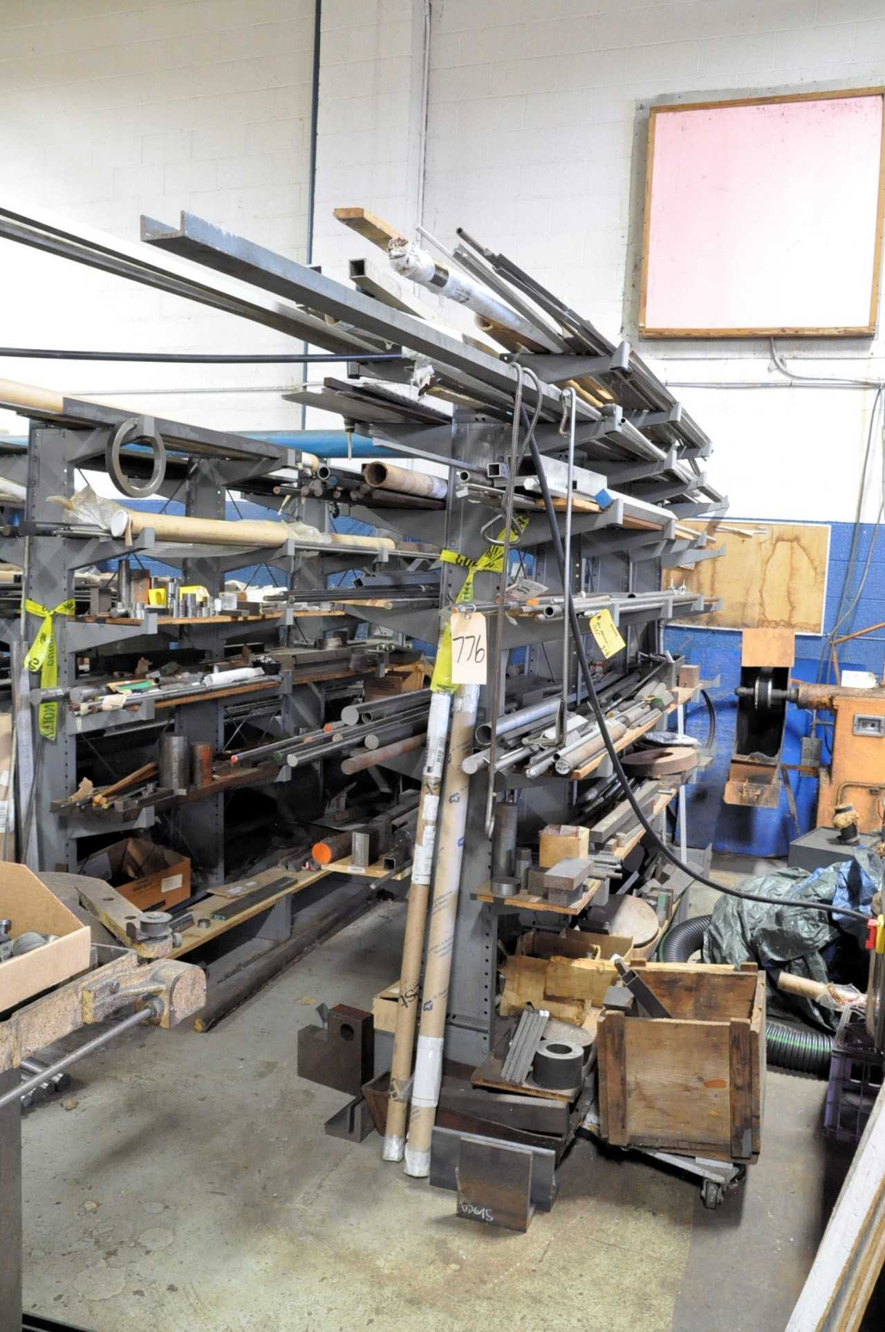 Various Alloys Solid and Hollow Round and Solid Flat Bar Stock on 1 Cantilever Rack Cantilever Rack Not Included - MATERIAL HANDLING