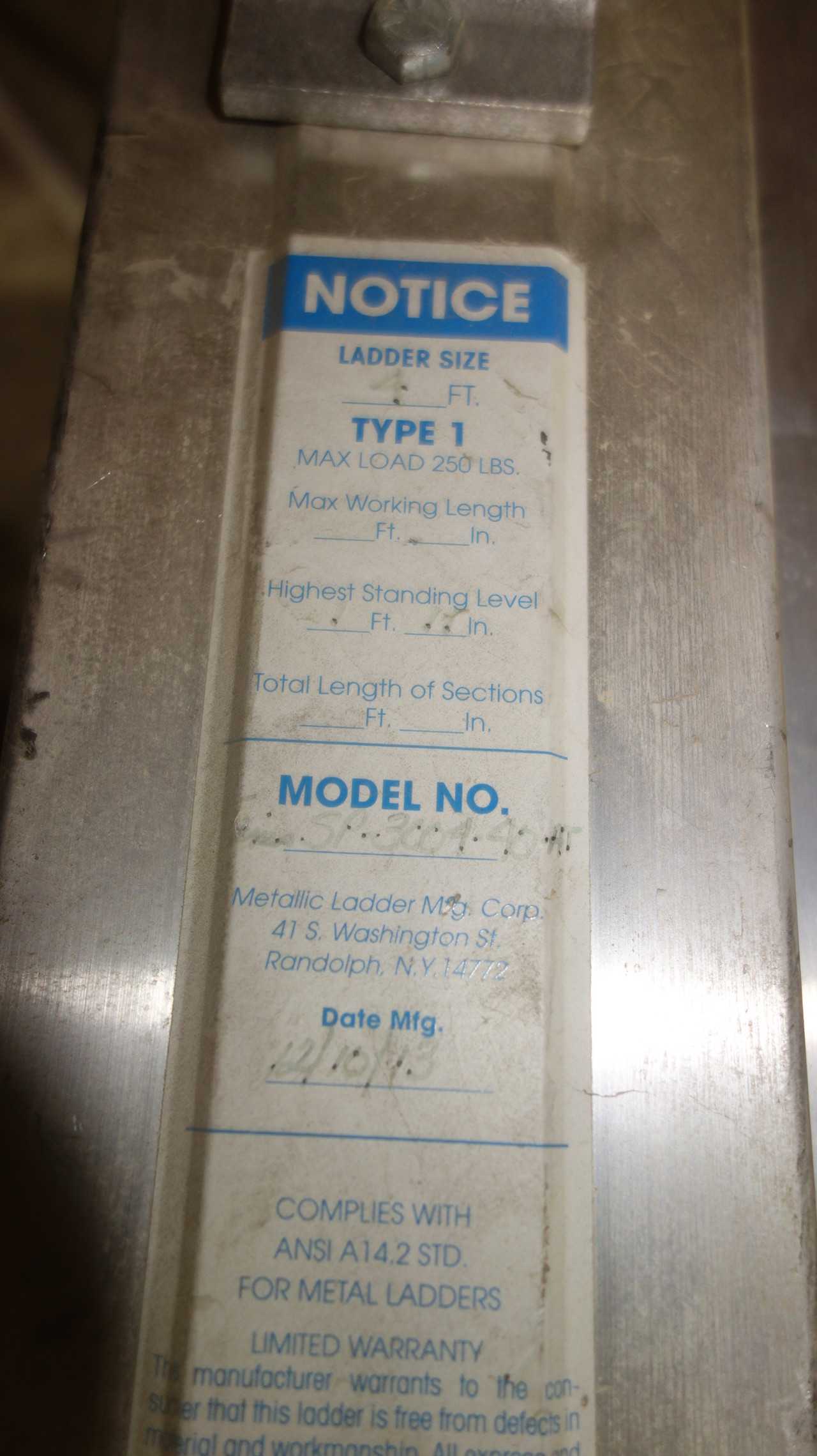 CART OF METALLIC 4FT LADDERS & RAILINGS - MISCELLANEOUS