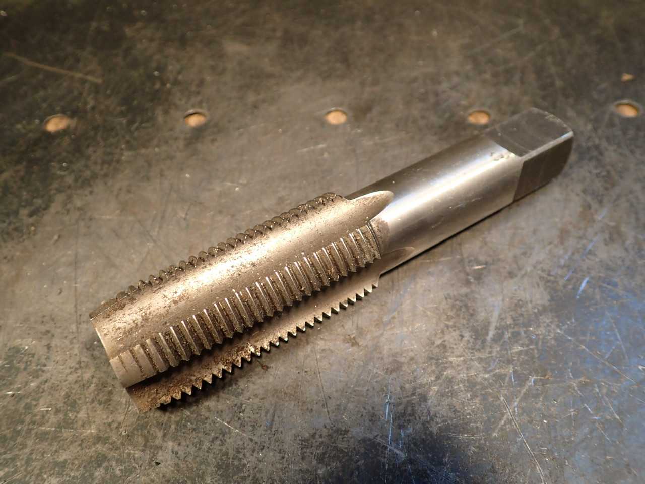 1-1/8" -10 NS HSS Hand Thread Tap: 2-5/8" Long Flutes, 5-1/2" OAL, GH-5, Poland - MACHINING ACCESSORIES & TOOLING