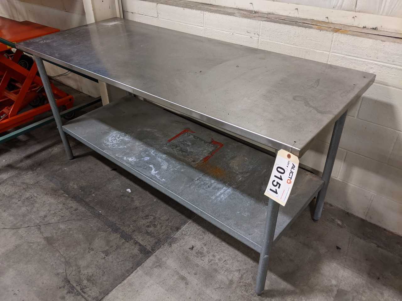 Steel Work Table Approx 7ft x 3ft - MATERIAL HANDLING