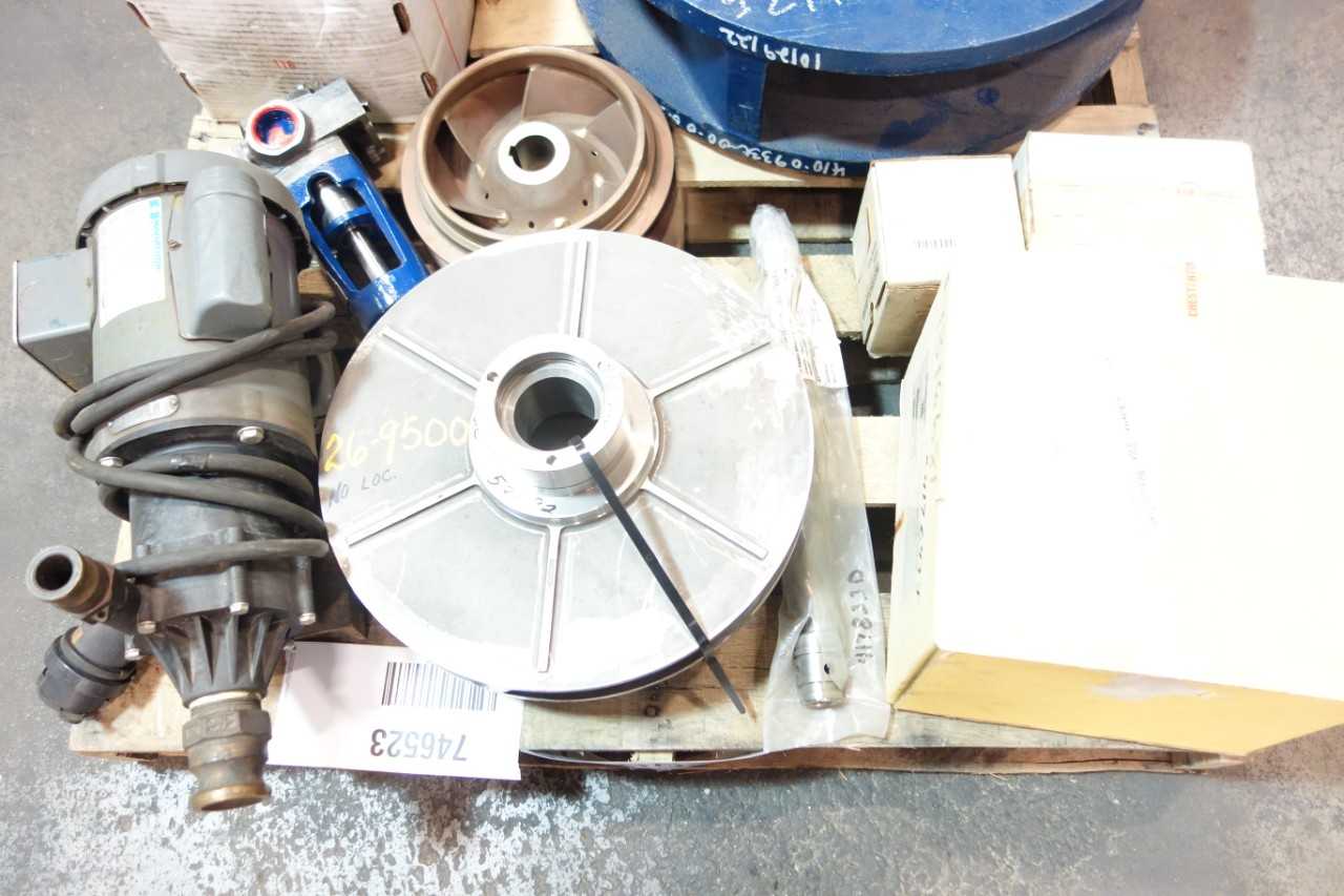 1 PALLET OF ASSORTED PUMPS, PUMP REPLACEMENT PARTS-MARATHON, CHESTERTON, FLOWSERVE - PUMPS