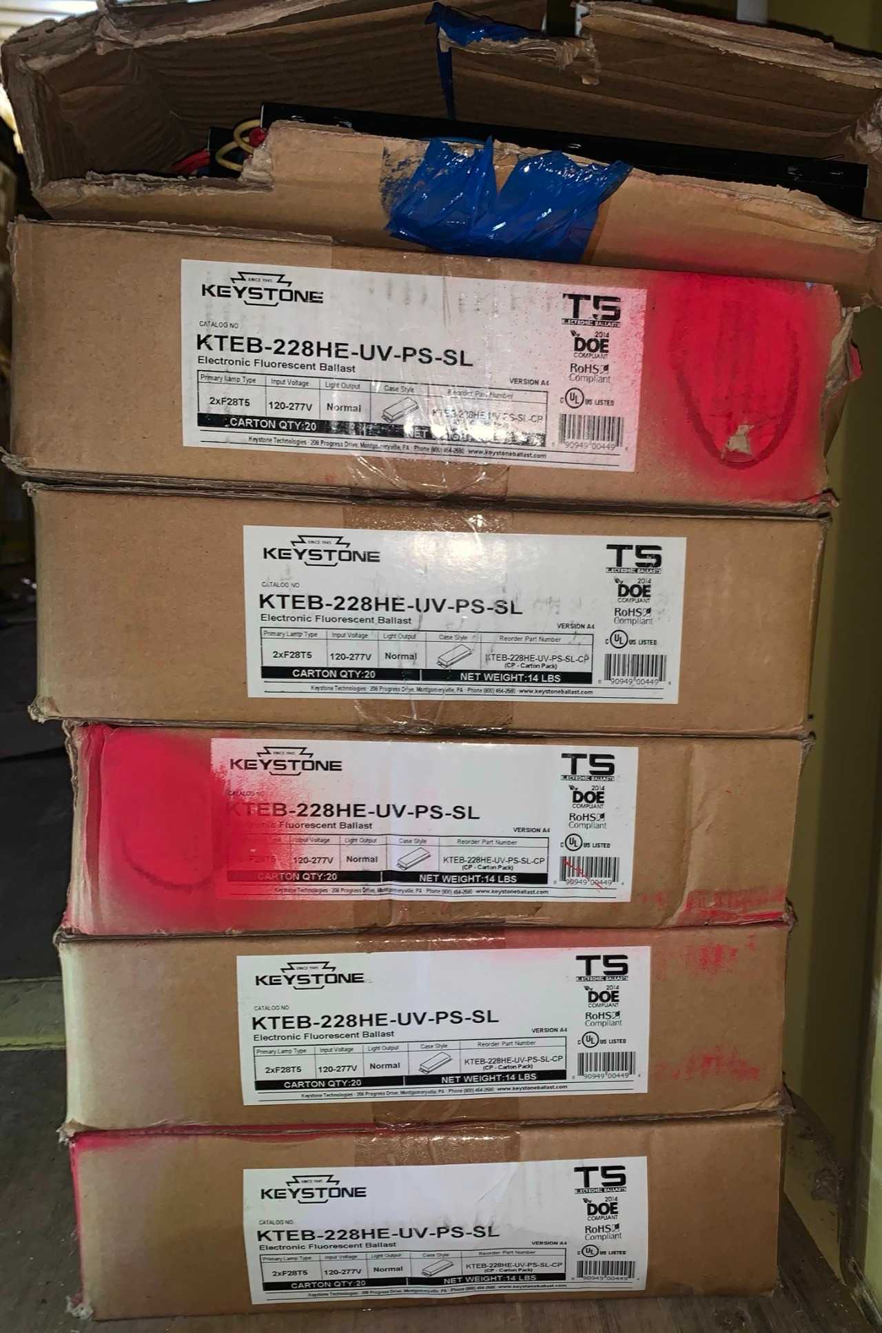 New - Lot of 110 - Keystone KTEB-228HE-UV-PS-SL Fluorescent Ballast - LIGHTING