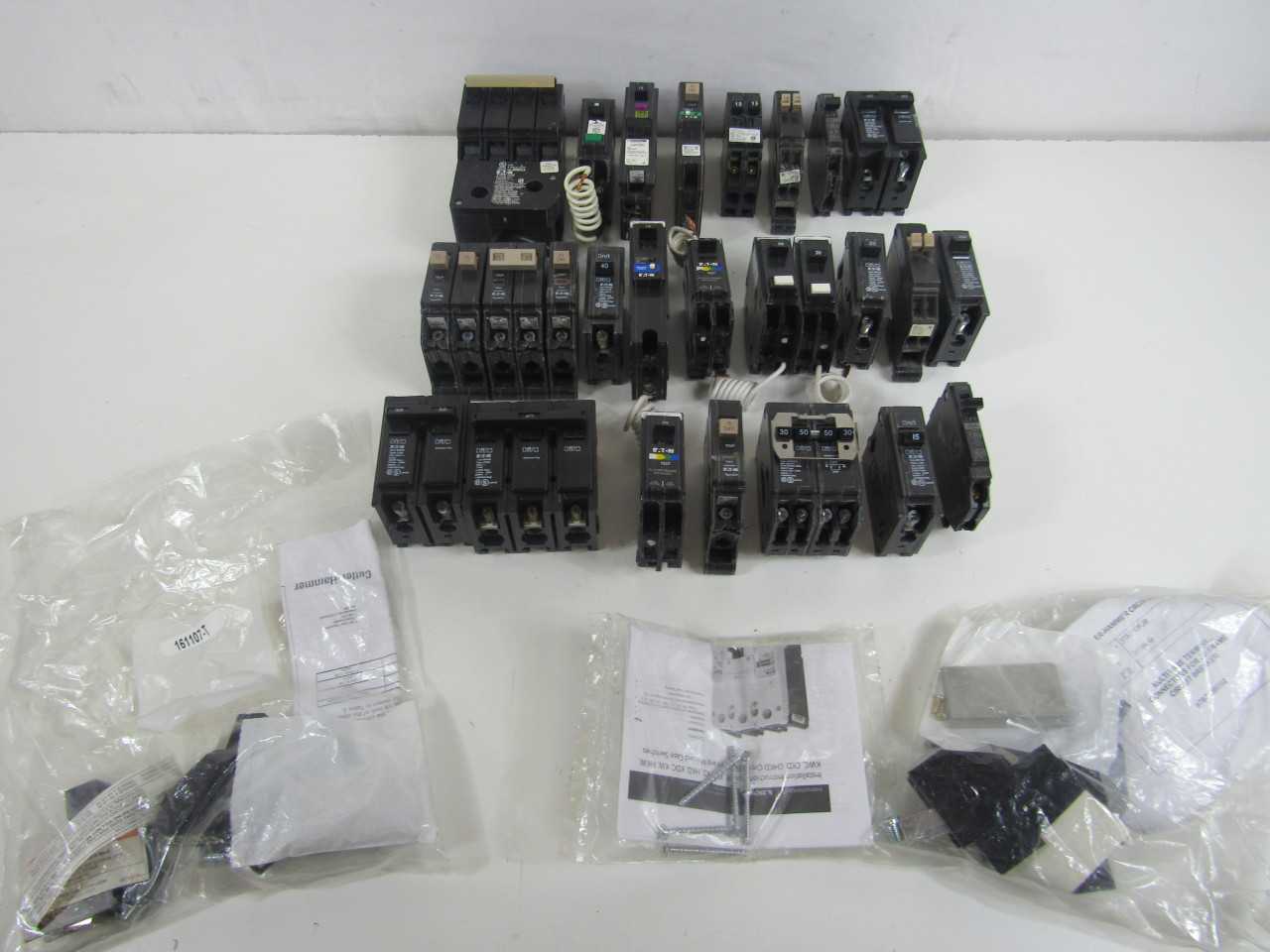 Lot of Assorted Residential and Industrial Circuit Breakers - CIRCUIT BREAKERS