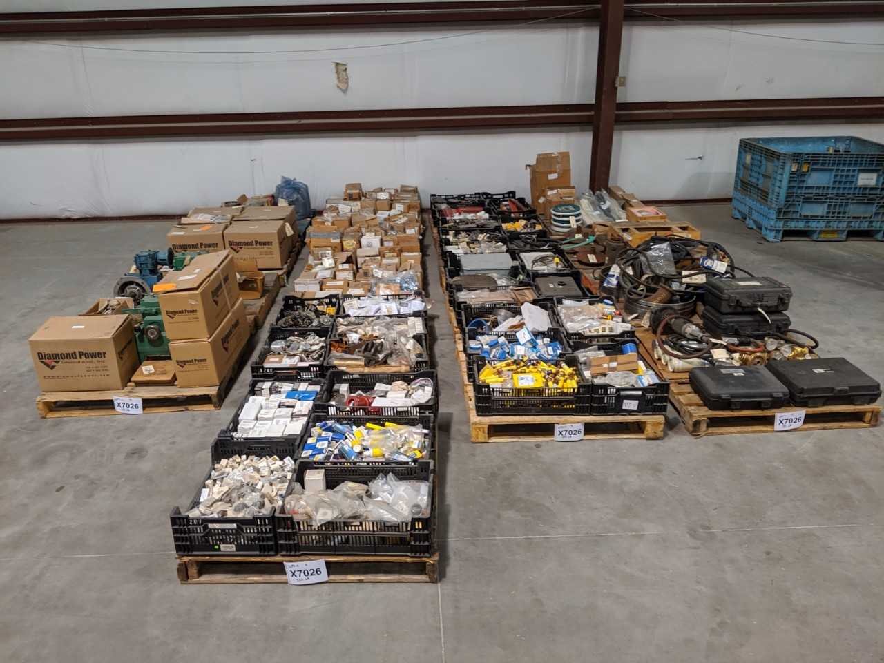 17 PALLETS OF ASSORTED BEARINGS, GEAR REDUCERS, TOOLS, ELECTRICAL PARTS, FASTENERS - GEAR REDUCERS 17 PALLETS OF ASSORTED BEARINGS, GEAR REDUCERS, TOOLS, ELECTRICAL PARTS, FASTENERS - GEAR REDUCERS