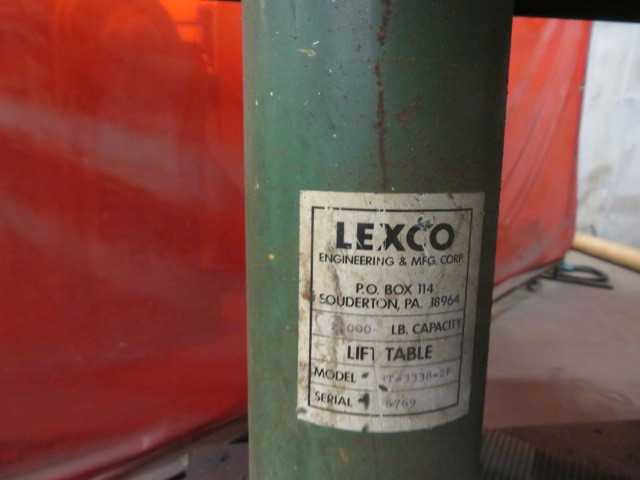 Lexco Hydraulic Lift Table - MISCELLANEOUS