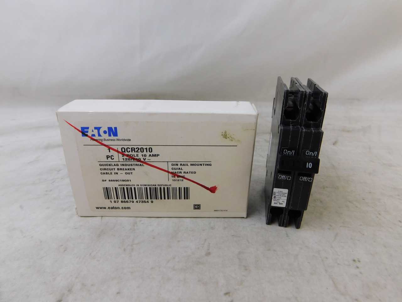 Quantity of 18 New Surplus Eaton QCR2010 Plug In QC 2P 10A 120V - ELECTRICAL COMPONENTS