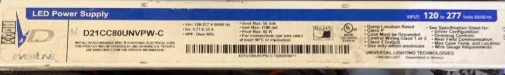 (Approximately 30) Assorted LED Drivers Everline D15CC55UNVPW-C010C, D23CC90UNVT-F20KC - MISCELLANEOUS