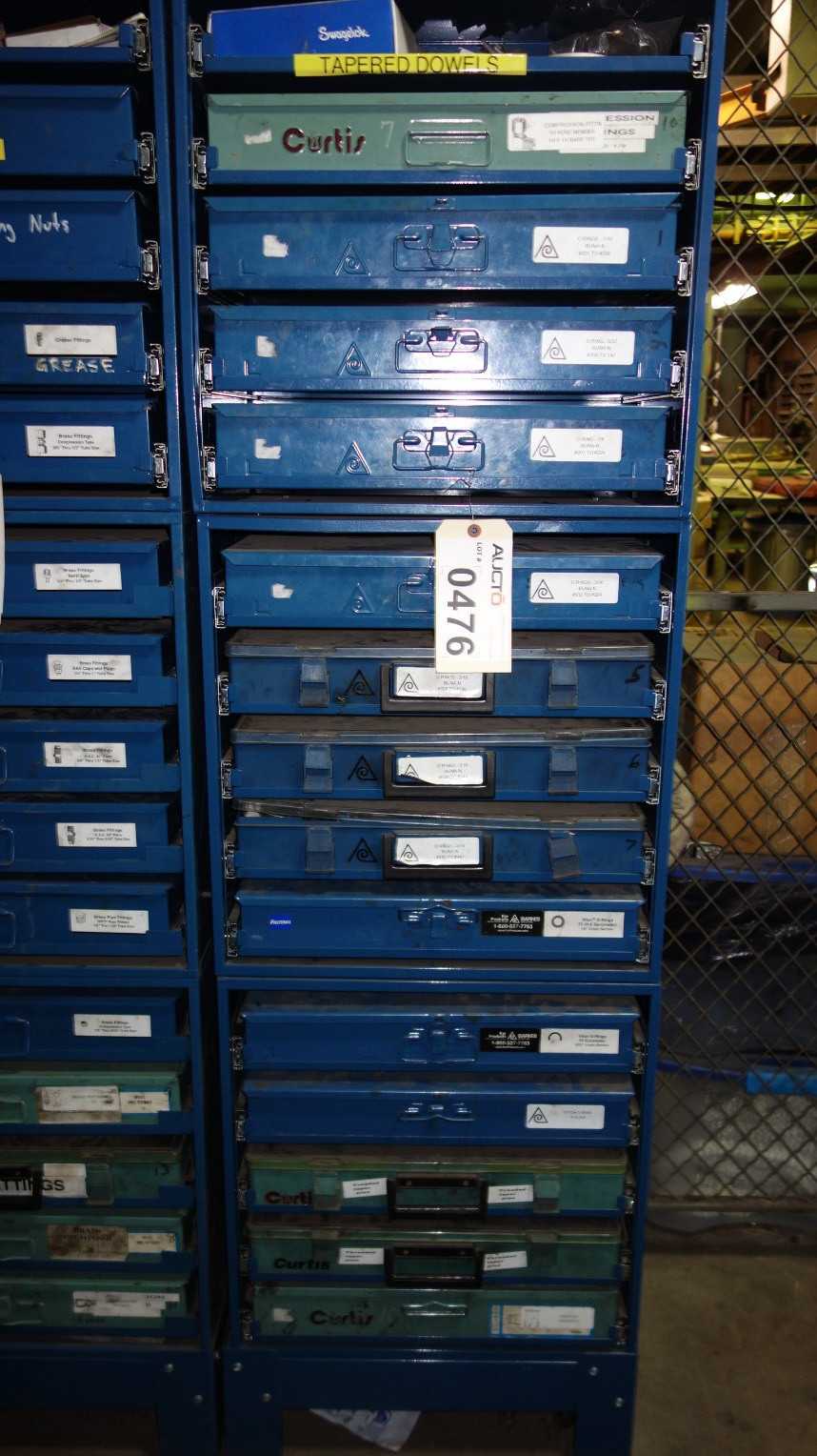 14 DRAWER CURTIS TOOLBOX WITH CONTENTS ASSORTED O RINGS - TOOL STORAGE