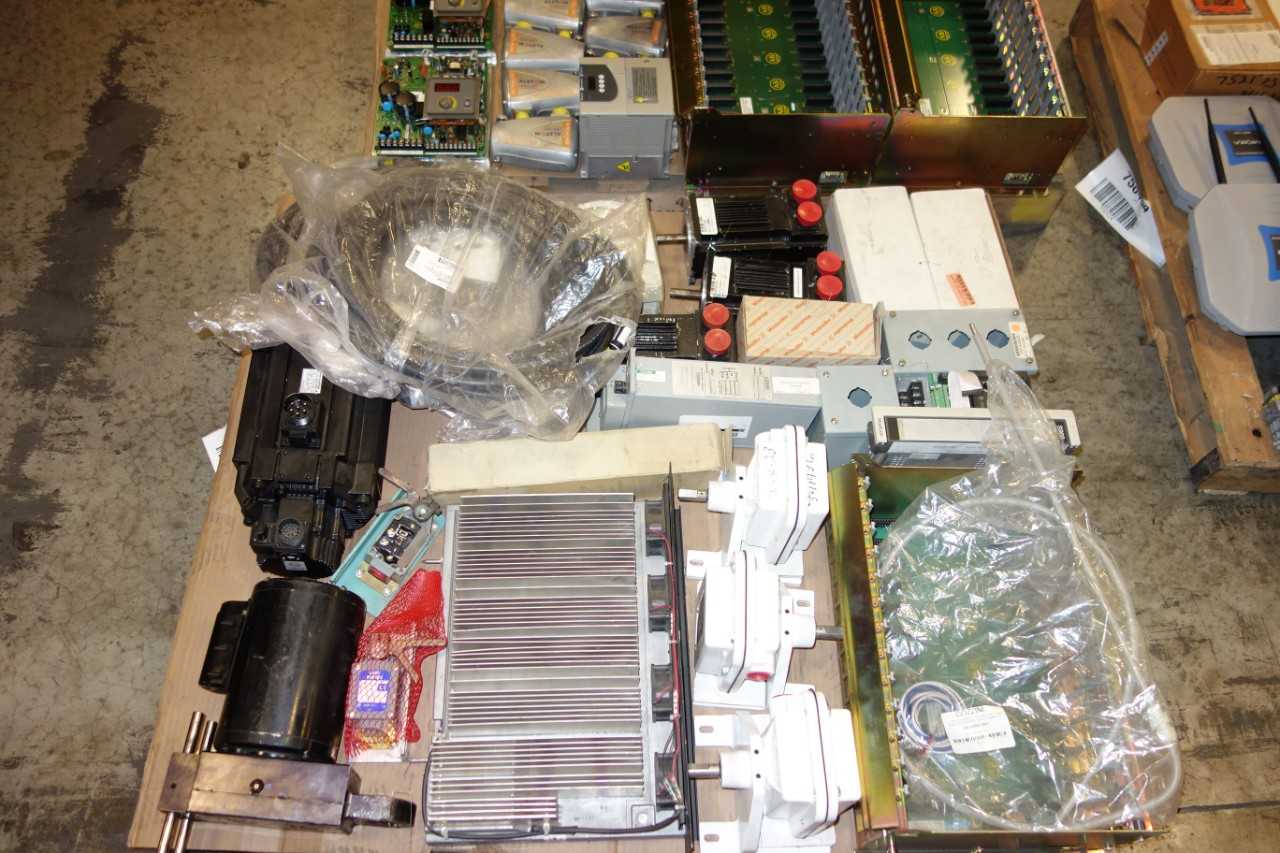 3 PALLETS OF ASSORTED ELECTRICAL AUTOMATION, CONTROLS, DRIVES, MODULES, CIRCUIT BOARDS AND ACCESSORIES - ELECTRICAL COMPONENTS