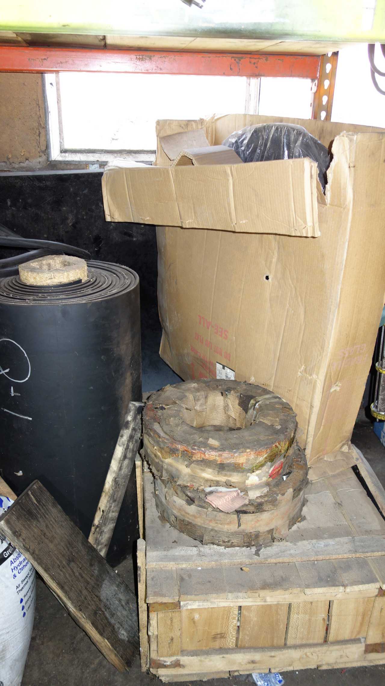 CONTENTS OF ROOM - BEARINGS, TOOLS, RIGGING, BELTING - BEARINGS