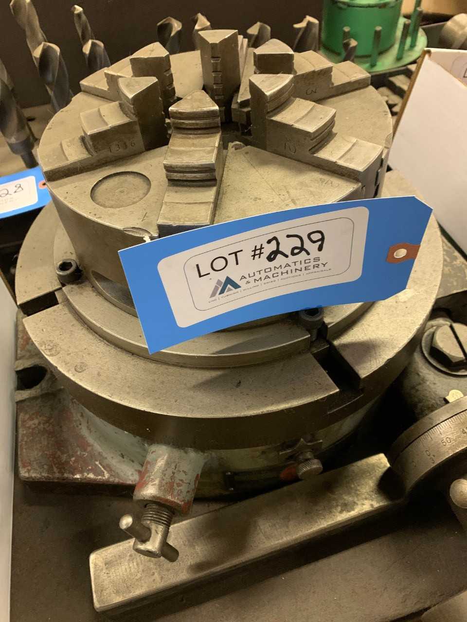 Rotary Table with 6 Jaw Manual Chuck - LATHE PARTS