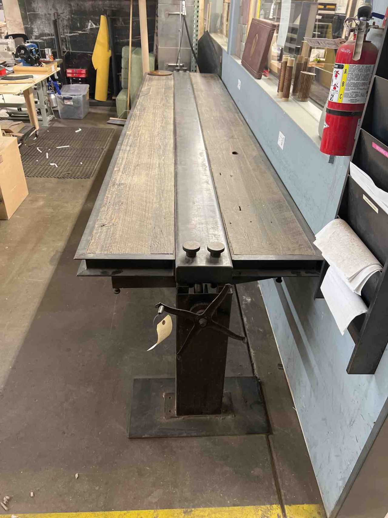 Work Bench With Steel Frame & Foldable Wooden Top - MATERIAL HANDLING