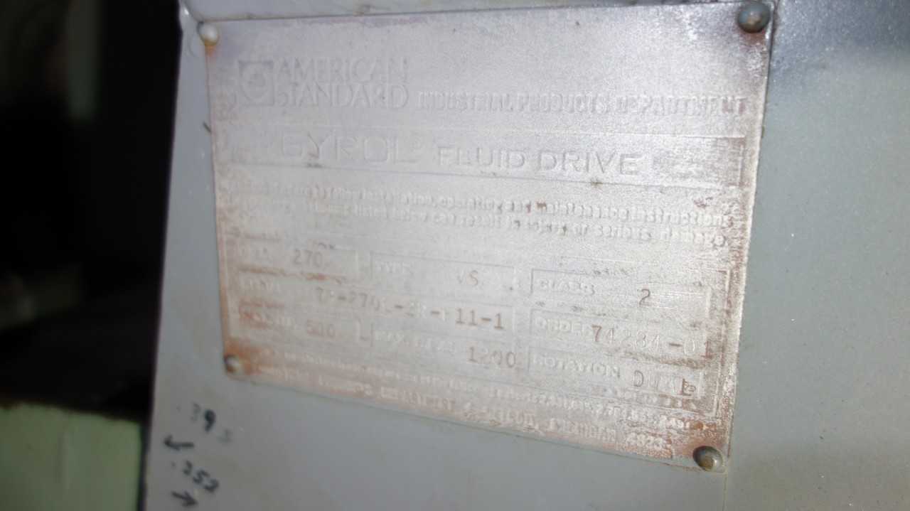 AMERICAN STANDARD VS 500HP 270 GYROL FLUID DRIVE - GEAR REDUCERS
