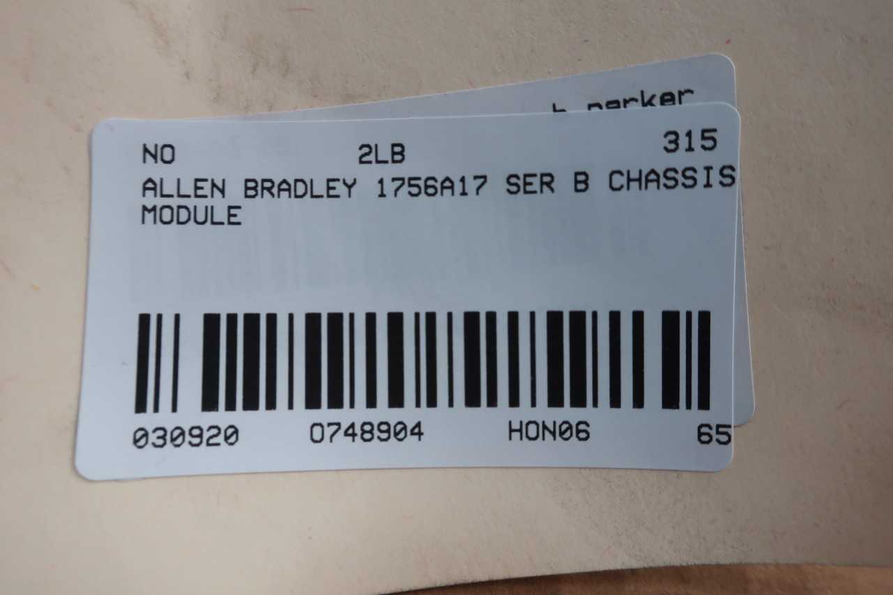ALLEN BRADLEY 1756-A17 CONTROLLOGIX CHASSIS MODULE SER - AUTOMATION & CONTROLS