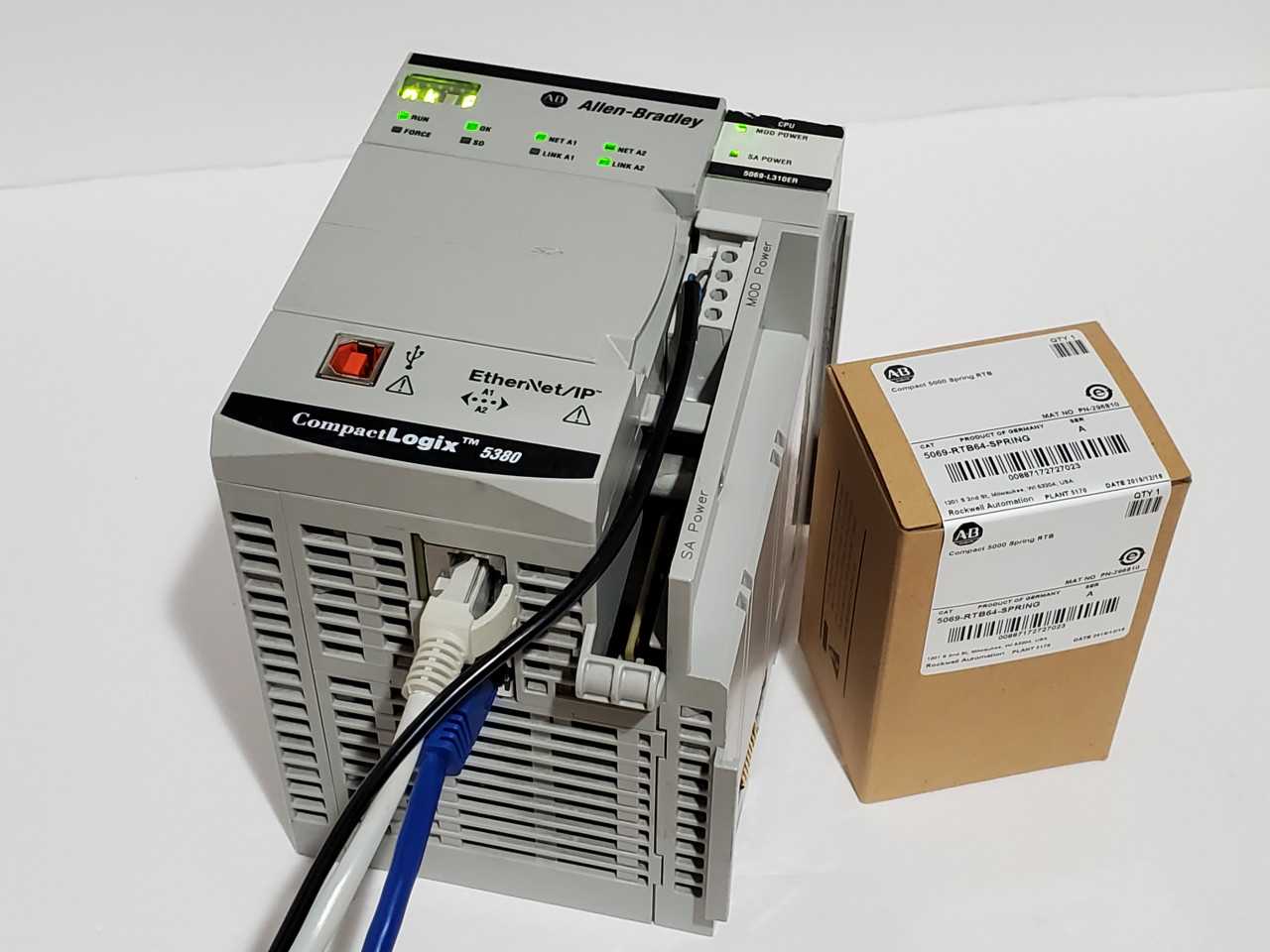 Allen Bradley CompactLogix 5069-L310ER Plus Brand new 5069-RTB64 Spring - AUTOMATION & CONTROLS