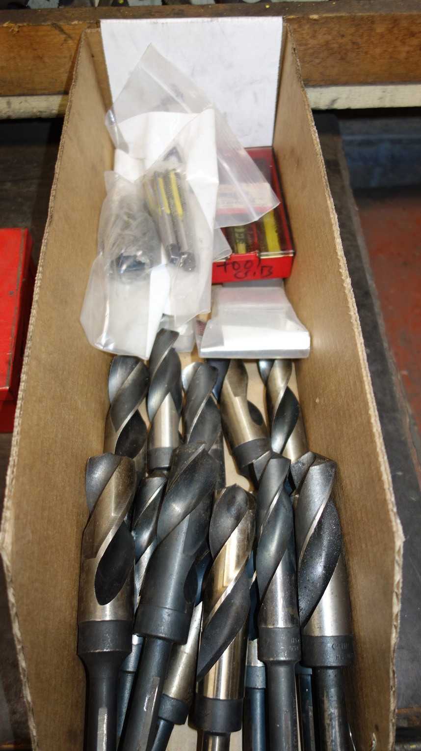 ASSORTED LOT OF DRILL BITS, TAPS, AND DIES - HAND TOOLS