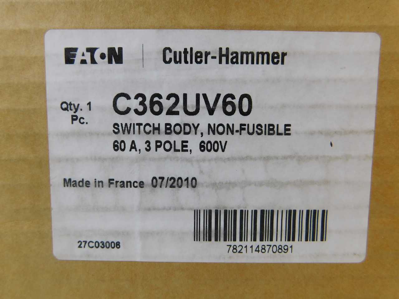 Quantity of 5x C362UV60 Switches - ELECTRICAL COMPONENTS Quantity of 5x C362UV60 Switches - ELECTRICAL COMPONENTS