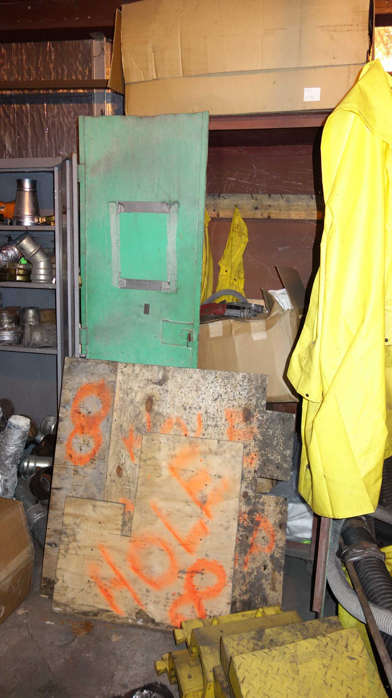 LOT OF 7 CABINETS WITH CONTENTS, PIPE FITTINGS, TOOLS - PROCESS EQUIPMENT