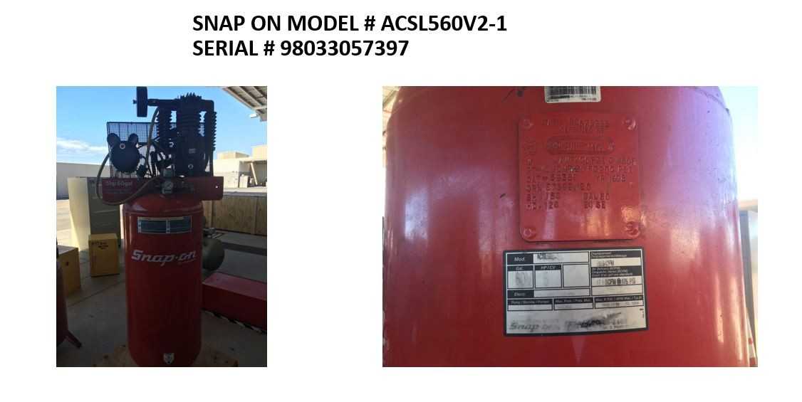 Snap-On ACSL560V2-1 Compressor - AIR COMPRESSORS