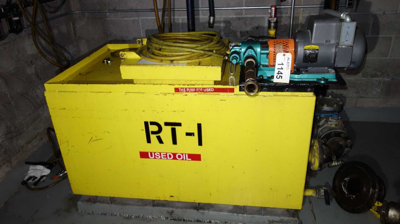 OIL RESERVOIR TANK 300GAL WITH YONJOU KCB83.3 GEAR PUMP 2.2KW 115/230V - PROCESS EQUIPMENT