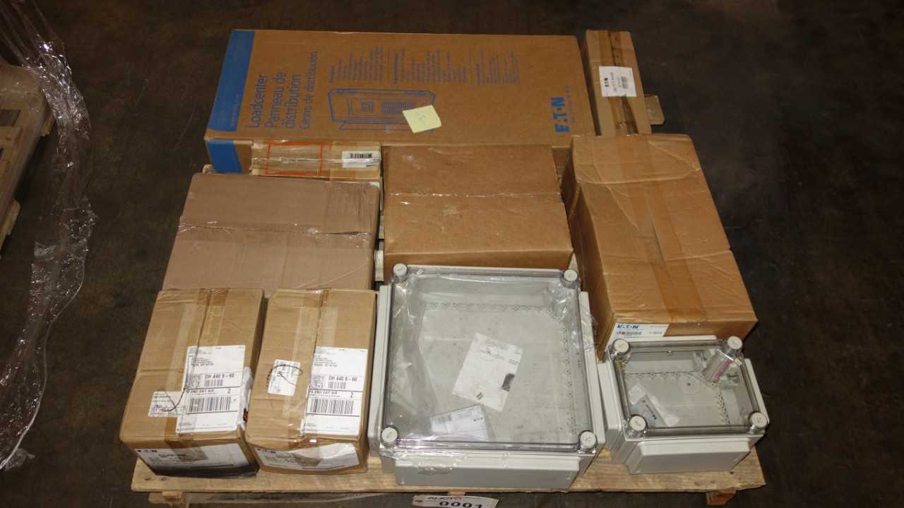 1 PALLET OF ASSORTED EATON ELECTRICAL BOXES, LOADCENTERS - ELECTRICAL COMPONENTS