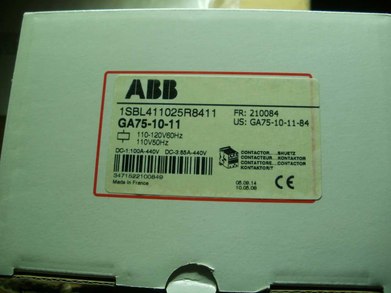 ABB - Contactors GA75-10-11 ( QTY. 20 ) - INDUSTRIAL PARTS