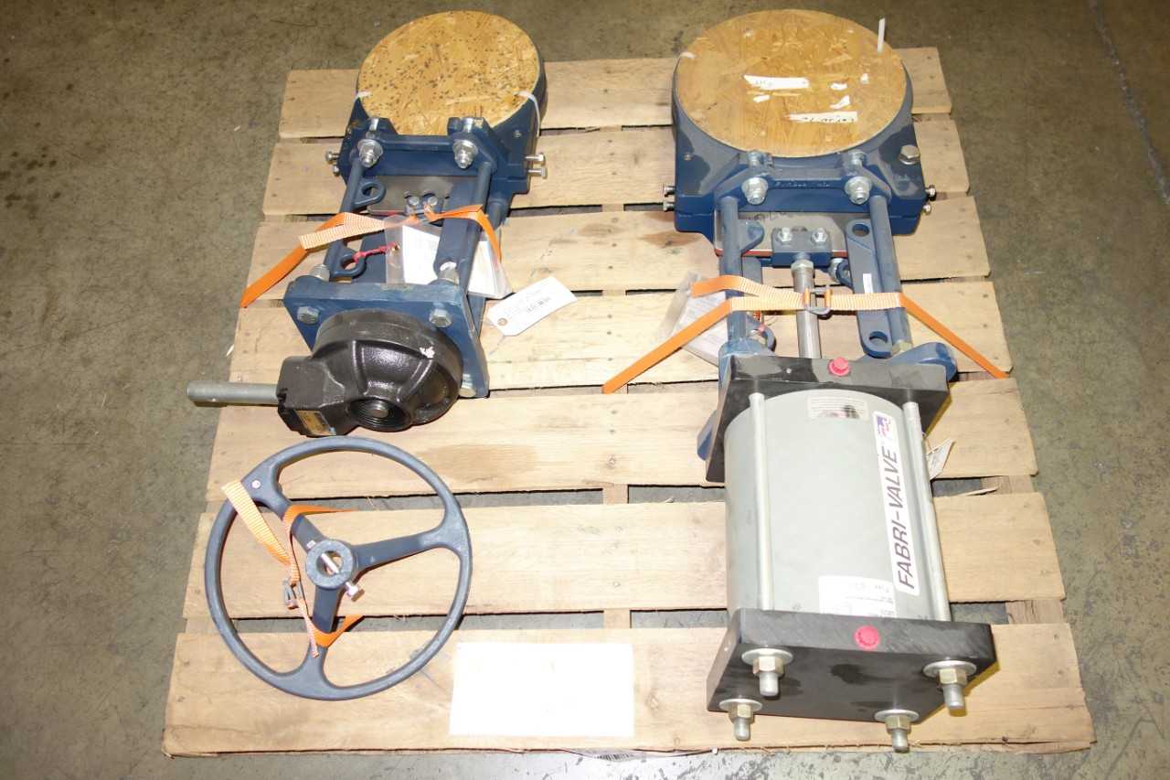 LOT OF 5 ASSORTED FABRI-VALVE FXS150ULV XS150-ULV KNIFE GATE VALVE - KNIFE GATE VALVE