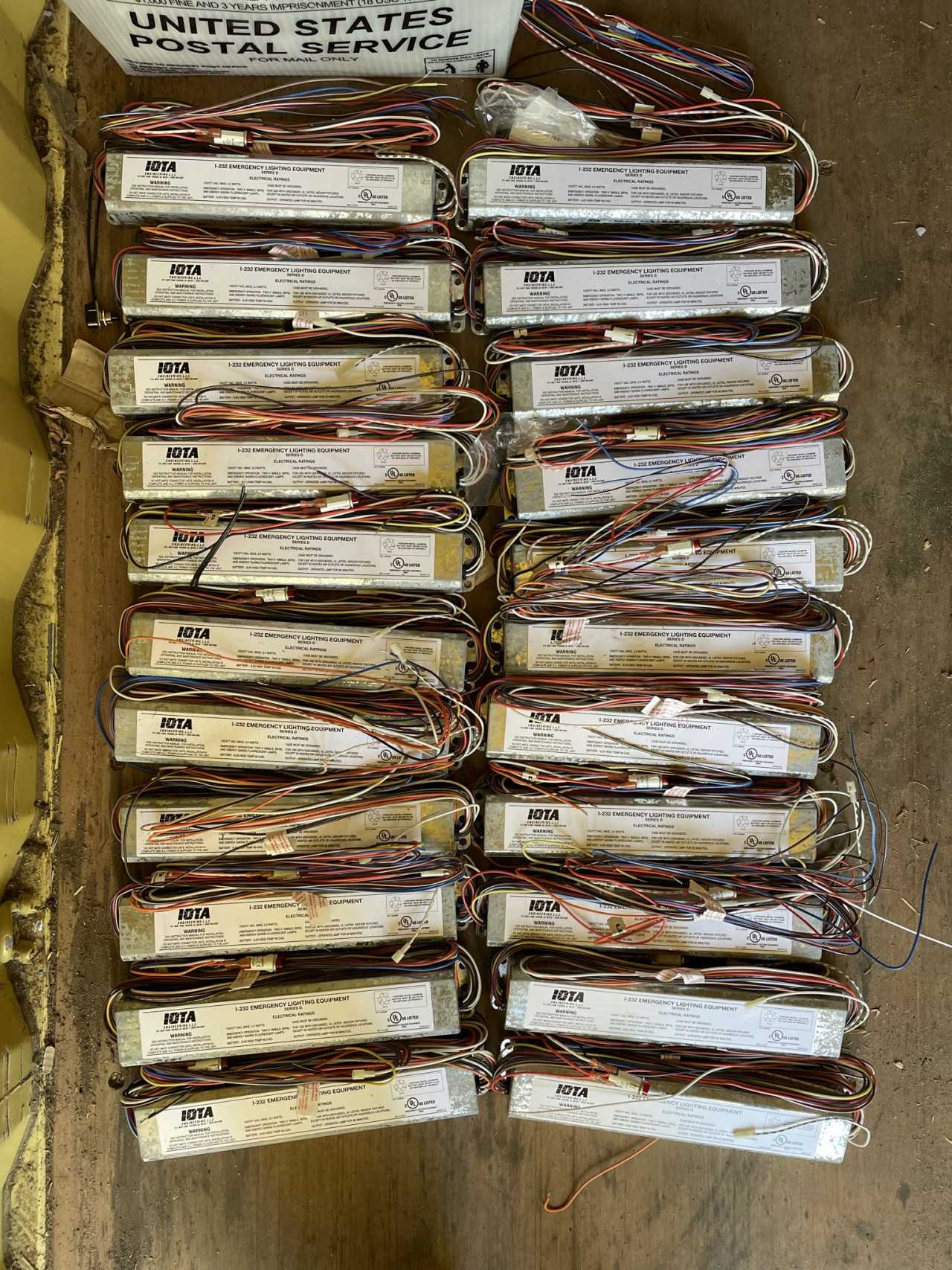 Lot of Approximately 120 New and Unused Fluorescent Lighting Emergency Backup Ballasts from Iota, Bodine and more - LIGHTING