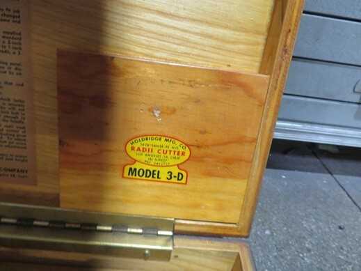 Holdridge Mfg. Model 3-D Radii Cutter - MACHINE TOOLING