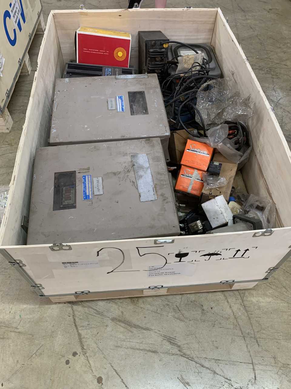 CRATE OF MISC. ELECTRICAL AUTOMATION EQUIPMENT ALLEN-BRADLEY ETC. - INDUSTRIAL PARTS
