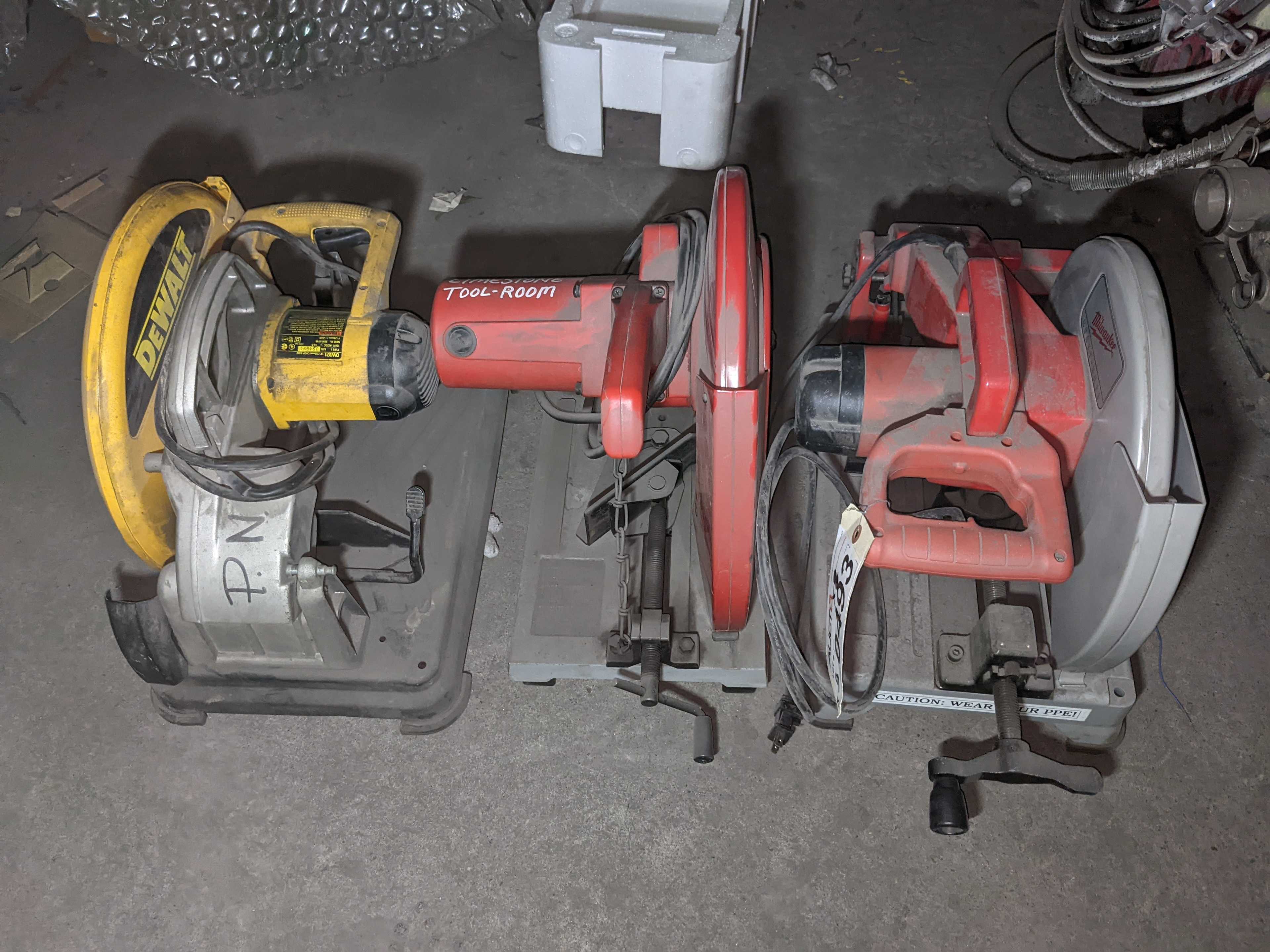 LOT OF THREE CHOP SAWS - CIRCULAR SAWS