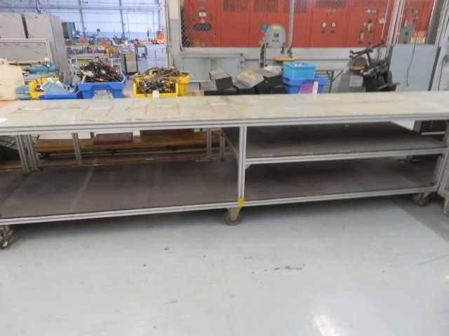 Aluminum Table on wheels, Long - MISCELLANEOUS
