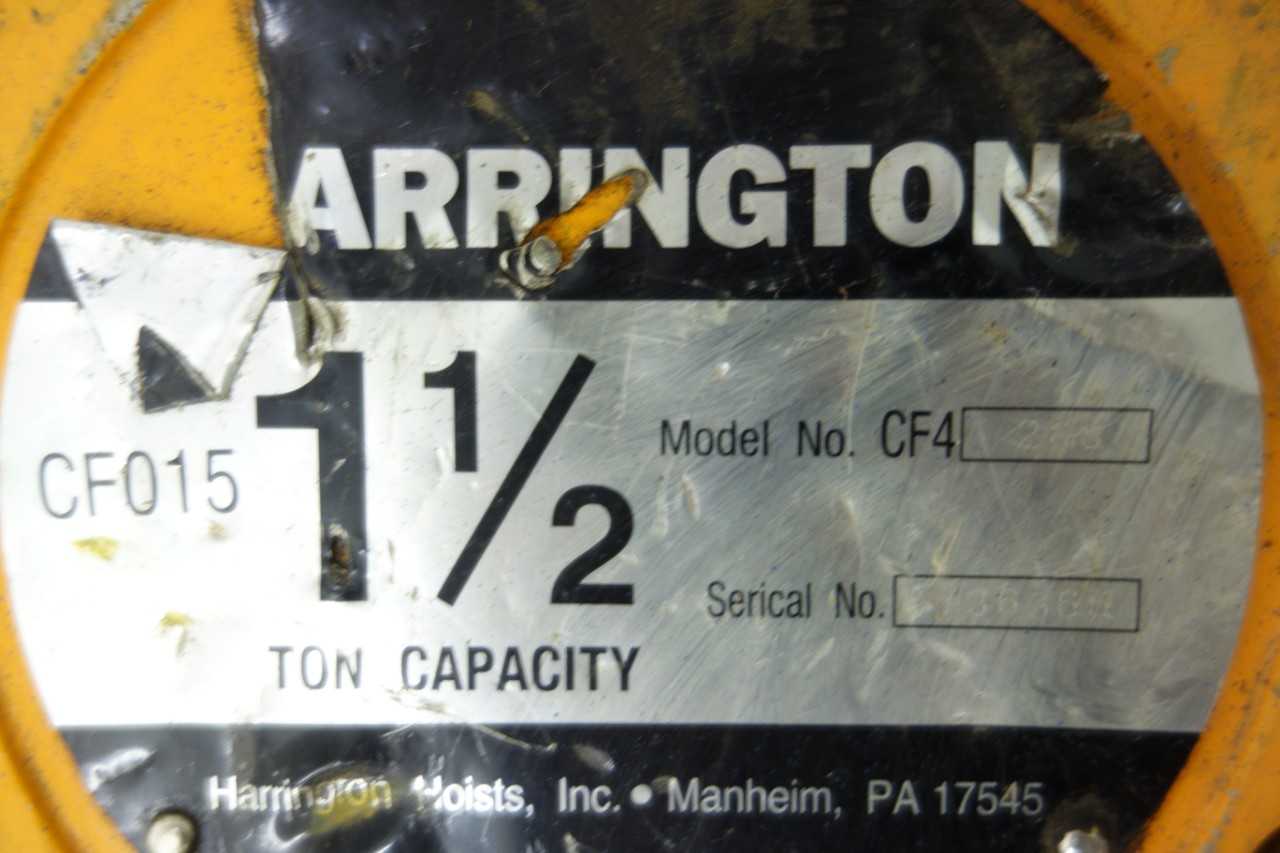 LOT OF 5 ASSORTED 1-1/2 TON CHAIN FALL MANUAL HOISTS - LIFTING EQUIPMENT
