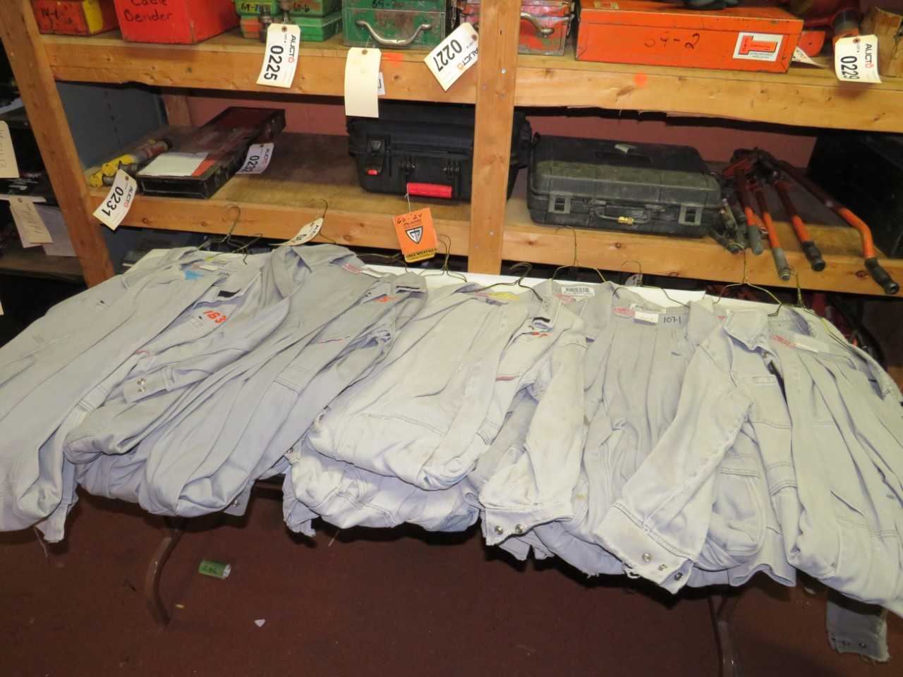 LOT OF 10 ASSORTED PROBAN FLAME RESISTANT COVERALLS - SAFETY SWITCH