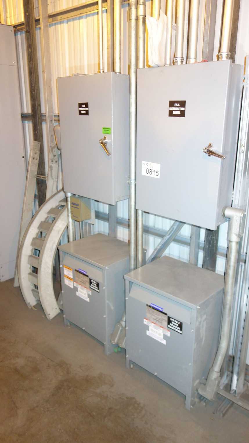 LOT OF 2 SQUARE D 30T85HIS 40KVA 208V-AC 120V-AC TRANSFORMER W/ PANELBOARD  DELAYED REMOVAL - CONTROL TRANSFORMERS