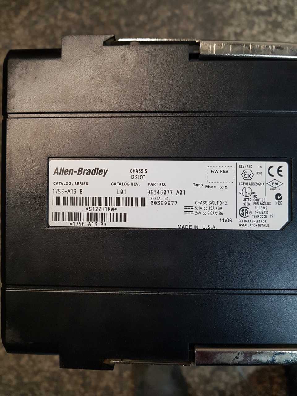 Allen Bradley 1756-A13 - AUTOMATION & CONTROLS