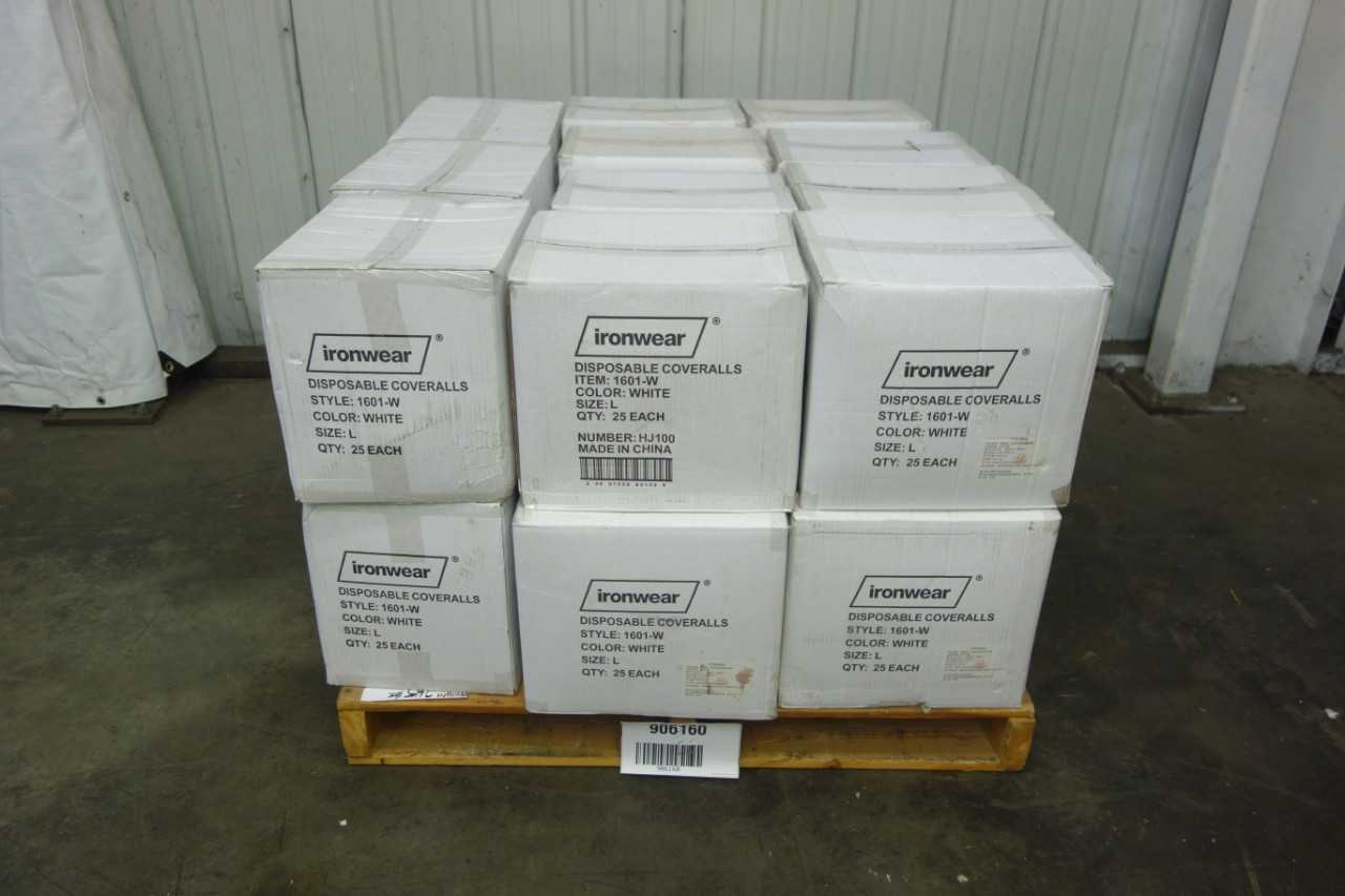PALLET OF IRONWEAR 1601-W DISPOSABLE COVERALLS - SAFETY EQUIPMENT