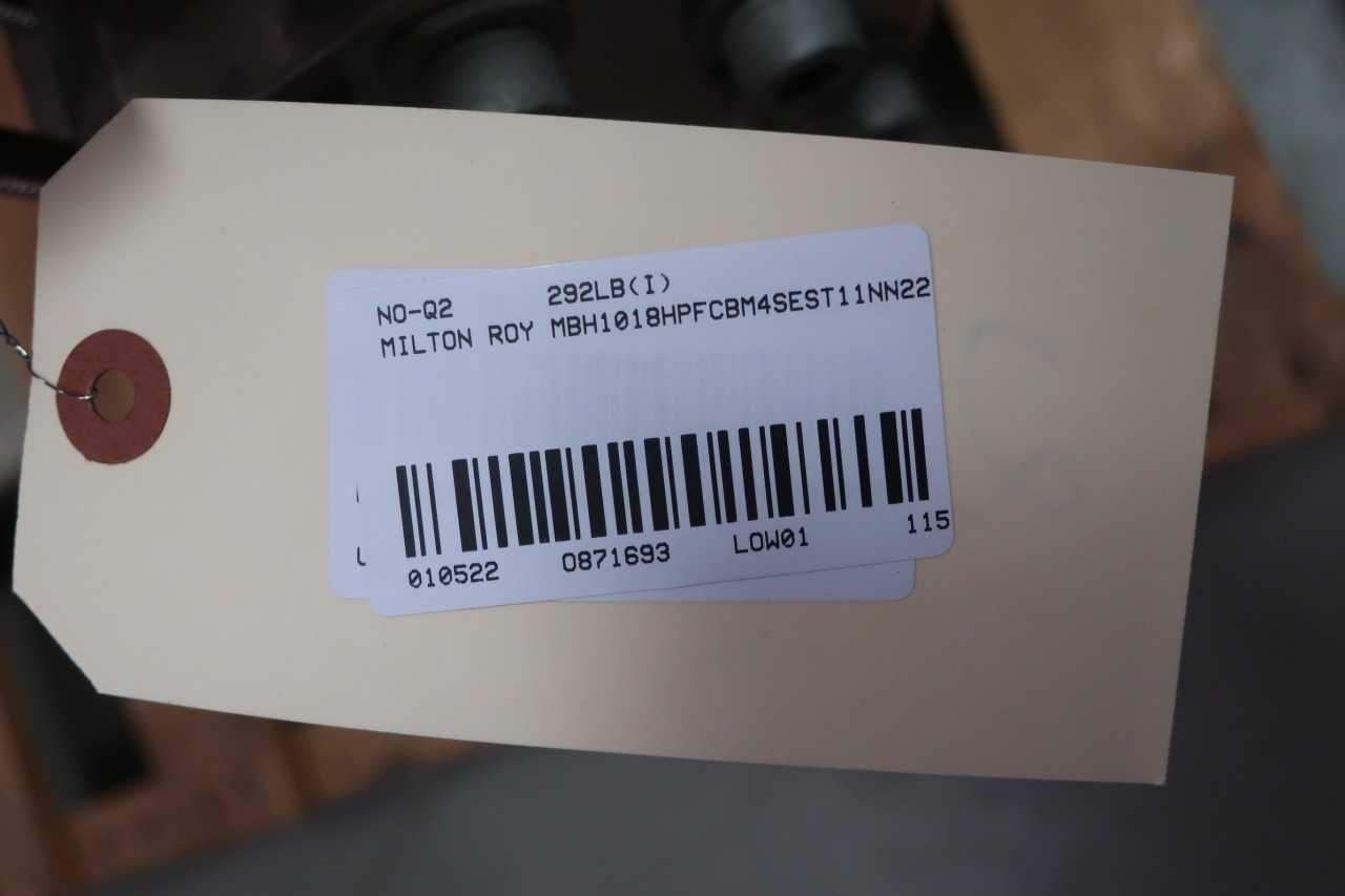 MILTON ROY MBH1018HPFCBM4SEST11NN22 METERING PUMP - METERING PUMP