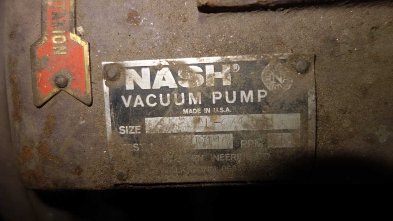 LOT OF 2 NASH AL-674 VACUUM PUMPS 5HP 230/460V MOTOR - ELECTRIC MOTORS