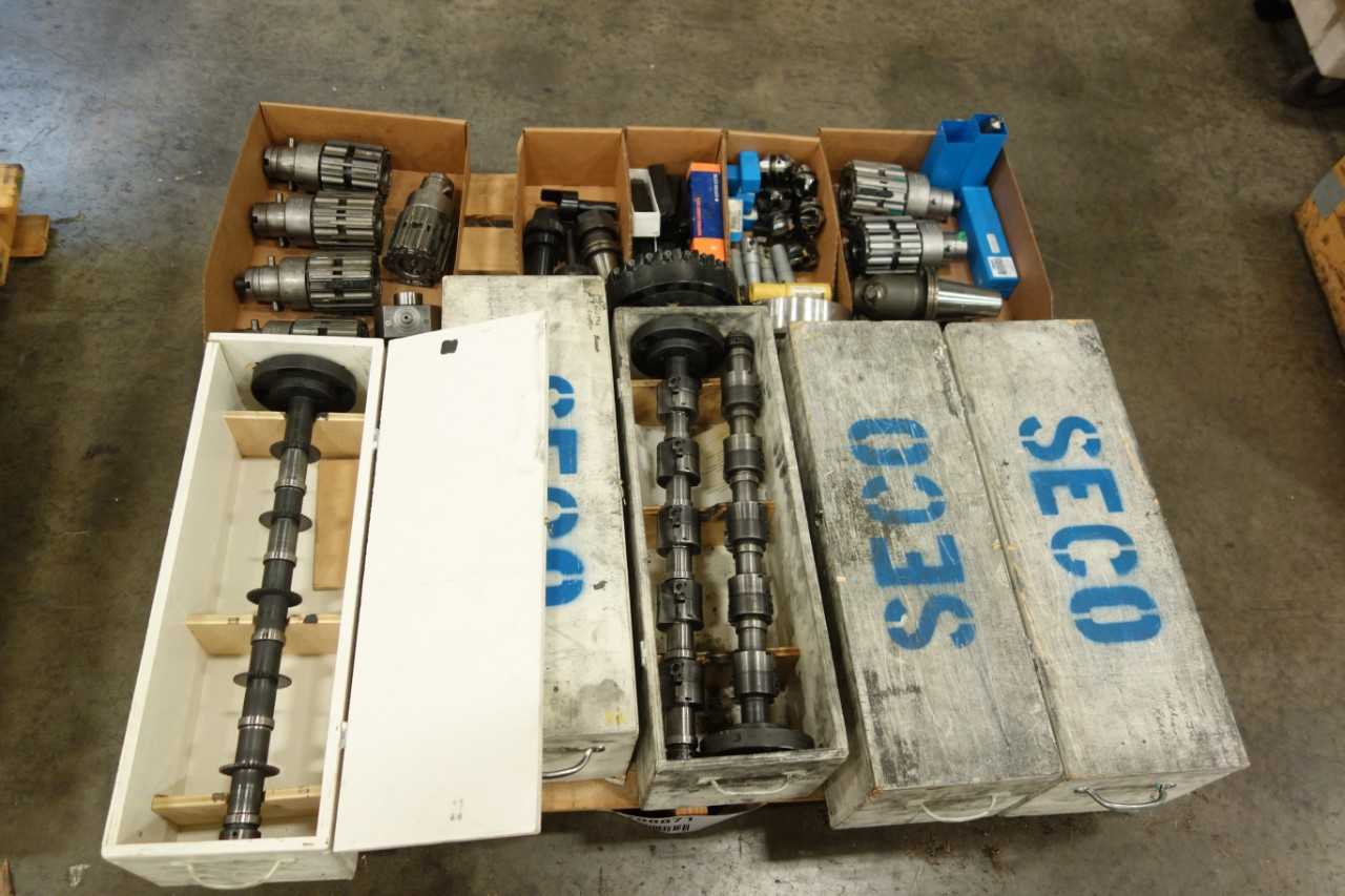 1 PALLET OF ASSORTED CUTTERS  CHUCKS  FINISHING TOOLS  SECO  NAGEL - ELECTRIC POWER TOOLS