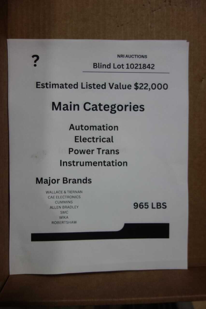 BLIND LOT OF MIXED MRO - INDUSTRIAL PARTS