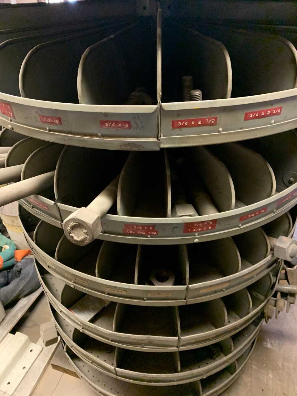Large Bin of large Nuts and Bolts - INDUSTRIAL PARTS