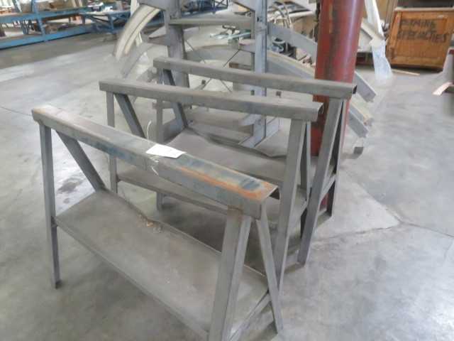 Steel saw horses, (3) LOT - MISCELLANEOUS