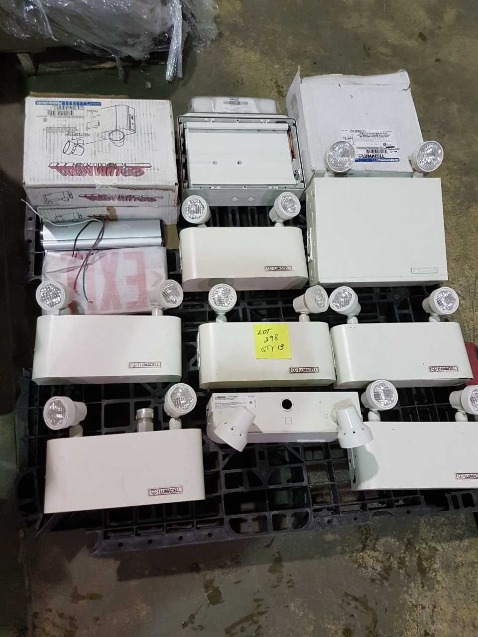 MIXED EMERGENCY EXIT LIGHTS QTY13 - LIGHTING