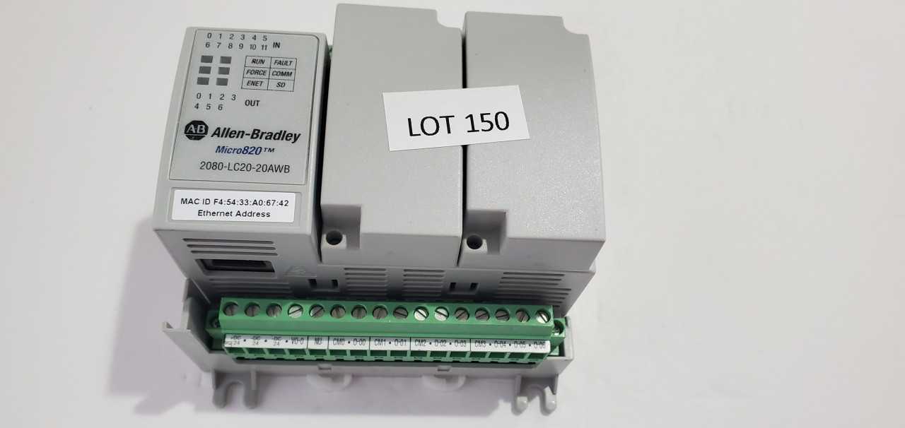 Allen Bradley Micro 820 2080-LC20-20AWB PLC - AUTOMATION & CONTROLS