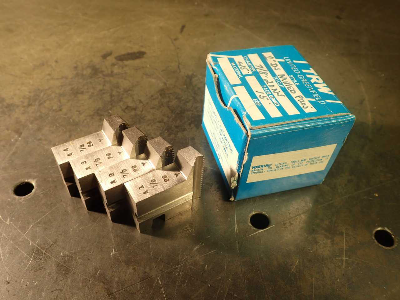 TRW/Greenfield Geometric 1" DS Thread Chasers 7/8" -20 NS Projection Type - MACHINING ACCESSORIES & TOOLING