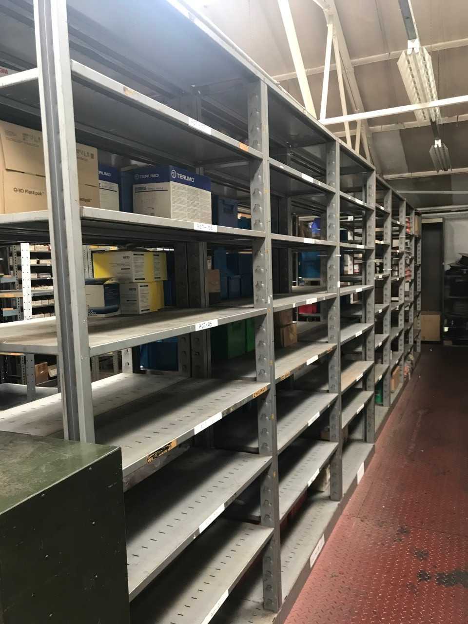 Selection of used metal shelving/storage - various sizes - SHELVING