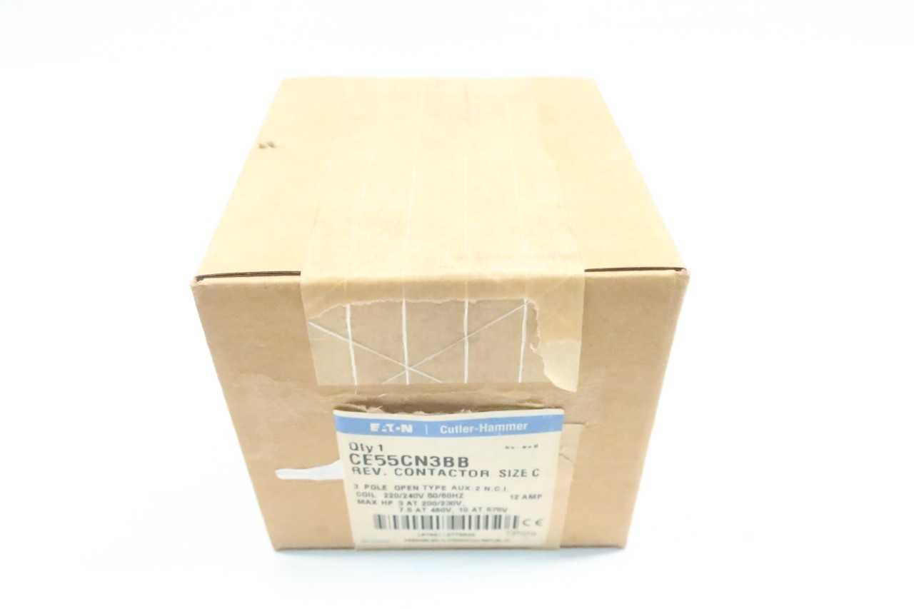 CUTLER HAMMER CE55CN3BB SIZE 0 REVERSING CONTACTOR 220/240V-AC 7-1/2HP - CONTACTORS