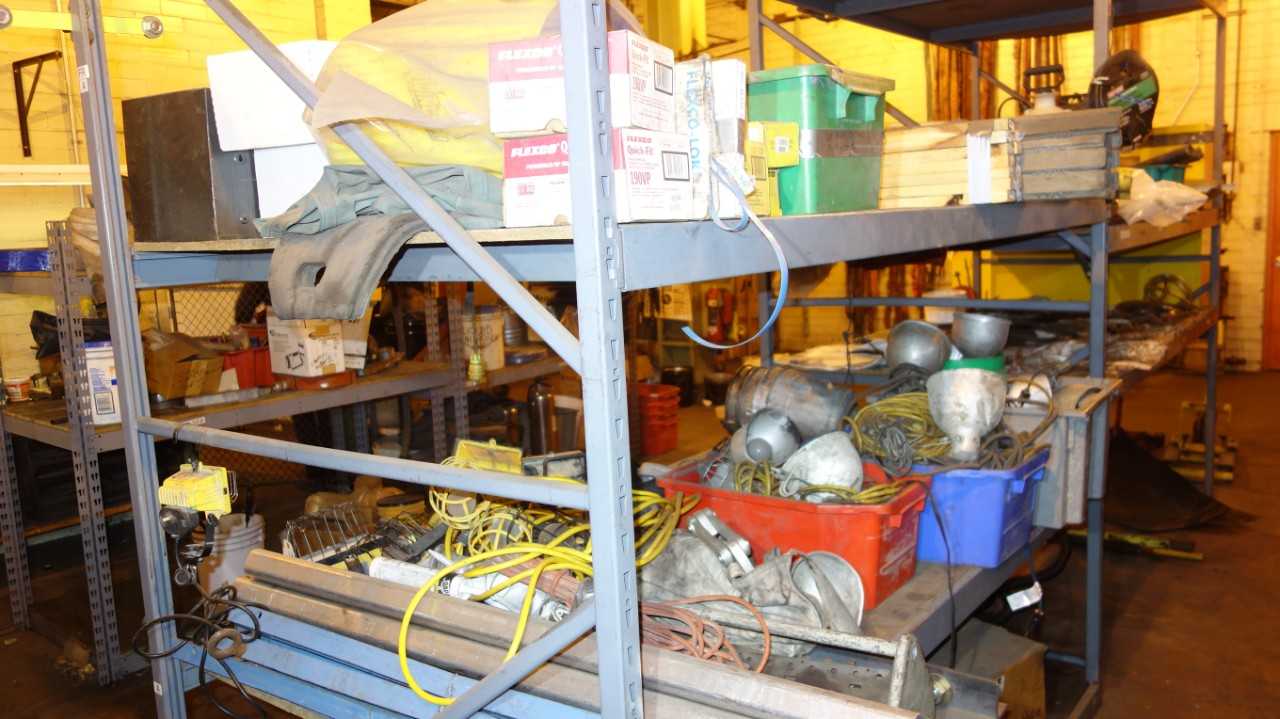 CONTENTS OF SHELF COLUMN, ASSORTED LIGHTING, LIGHT FIXTURES - LIGHTING