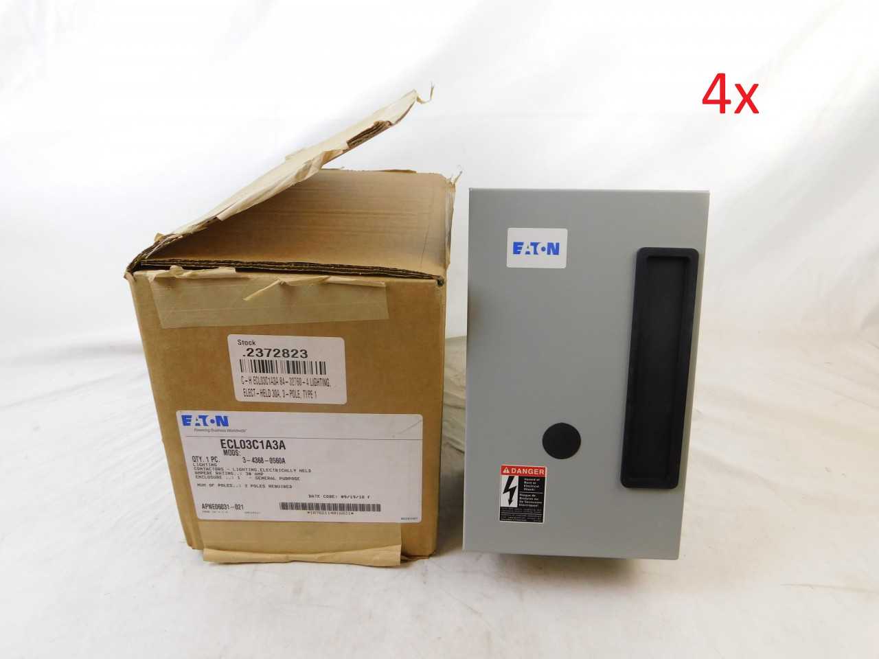 Lot of Quantity 4x ECL03C1A3A Lighting Contactors - LIGHTING